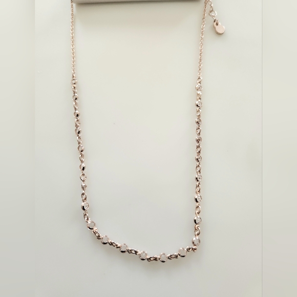 Buckle Gold Tone And Crystal Necklace - Picture 1 of 4